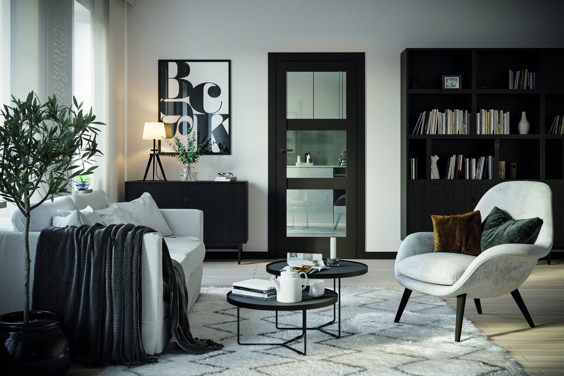 Porta Verte Home Negru